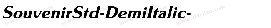 SouvenirStd-DemiItalic字体转换