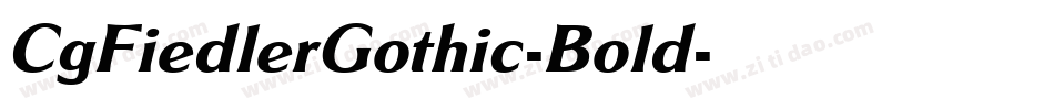 CgFiedlerGothic-Bold字体转换