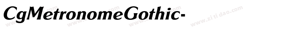CgMetronomeGothic字体转换