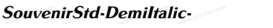 SouvenirStd-DemiItalic字体转换