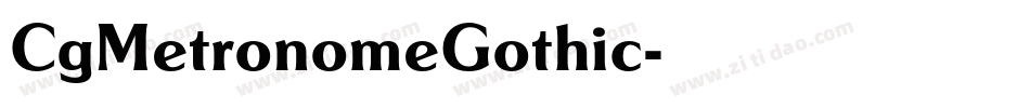 CgMetronomeGothic字体转换
