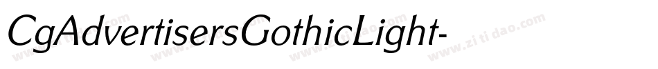 CgAdvertisersGothicLight字体转换