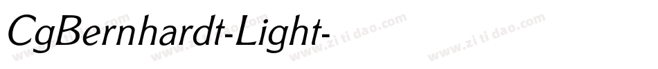 CgBernhardt-Light字体转换
