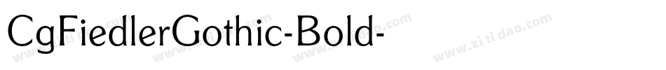 CgFiedlerGothic-Bold字体转换