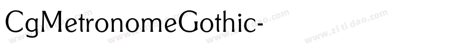CgMetronomeGothic字体转换