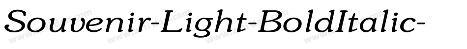 Souvenir-Light-BoldItalic字体转换