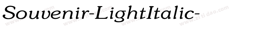 Souvenir-LightItalic字体转换