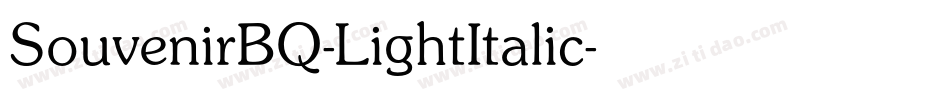 SouvenirBQ-LightItalic字体转换