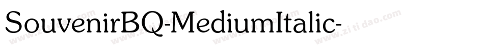 SouvenirBQ-MediumItalic字体转换