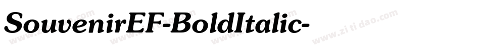 SouvenirEF-BoldItalic字体转换