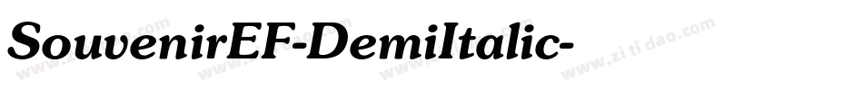 SouvenirEF-DemiItalic字体转换