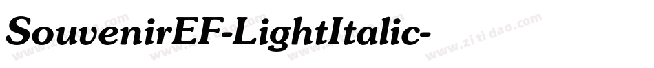 SouvenirEF-LightItalic字体转换