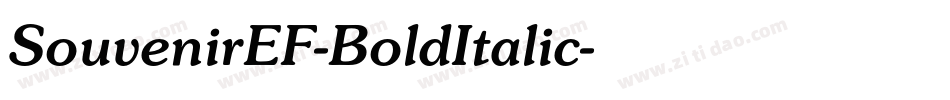 SouvenirEF-BoldItalic字体转换