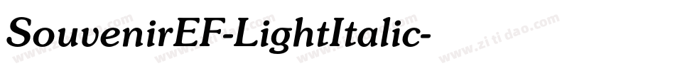 SouvenirEF-LightItalic字体转换