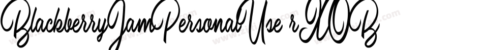 BlackberryJamPersonalUse-rXOB字体转换