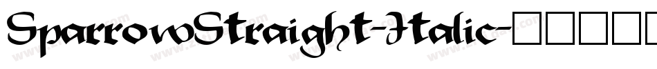 SparrowStraight-Italic字体转换