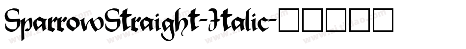 SparrowStraight-Italic字体转换
