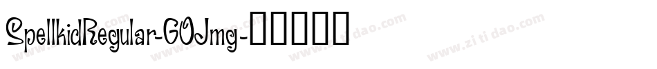 SpellkidRegular-GOJmg字体转换