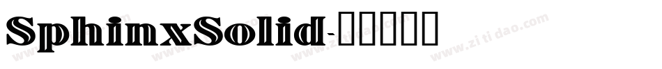SphinxSolid字体转换