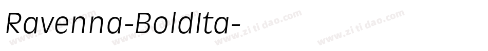 Ravenna-BoldIta字体转换
