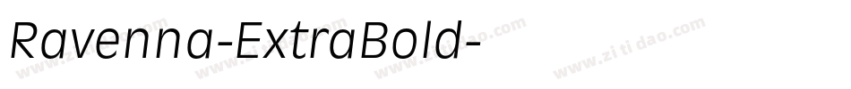 Ravenna-ExtraBold字体转换