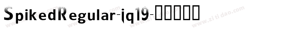 SpikedRegular-jq19字体转换