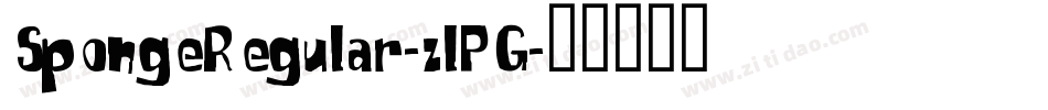 SpongeRegular-zlPG字体转换