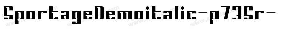 SportageDemoitalic-p735r字体转换