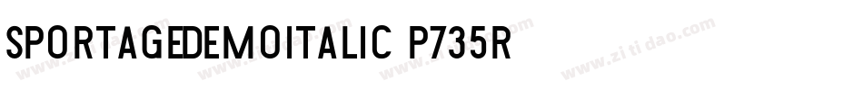 SportageDemoitalic-p735r字体转换