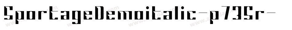 SportageDemoitalic-p735r字体转换