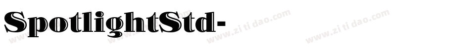 SpotlightStd字体转换