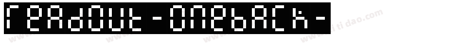 Readout-OneBack字体转换