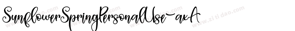 SunflowerSpringPersonalUse-axA85字体转换