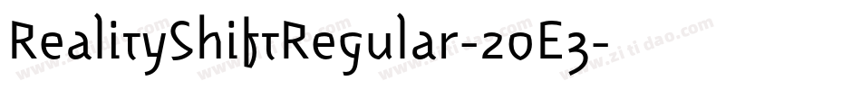 RealityShiftRegular-2oE3字体转换