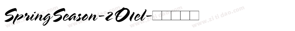 SpringSeason-2O1el字体转换