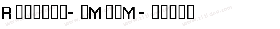 Rosther-8M40M字体转换