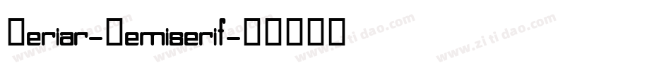 Seriar-Semiserif字体转换