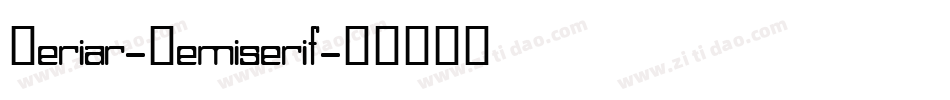 Seriar-Semiserif字体转换