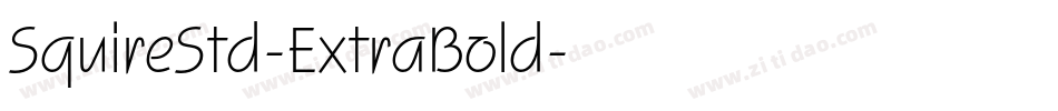 SquireStd-ExtraBold字体转换