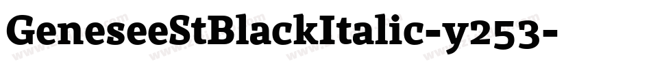 GeneseeStBlackItalic-y253字体转换