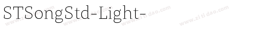 STSongStd-Light字体转换