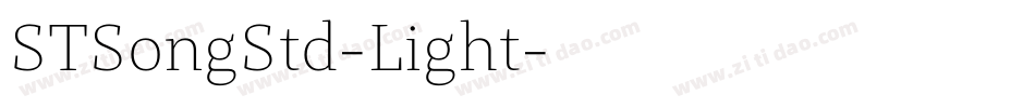 STSongStd-Light字体转换