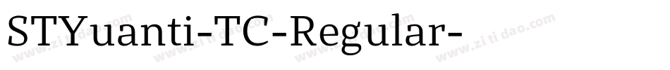 STYuanti-TC-Regular字体转换