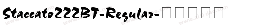 Staccato222BT-Regular字体转换