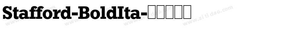 Stafford-BoldIta字体转换