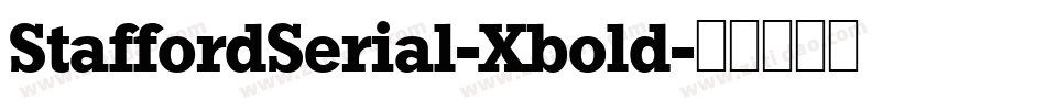 StaffordSerial-Xbold字体转换