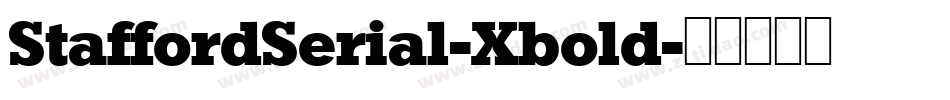 StaffordSerial-Xbold字体转换