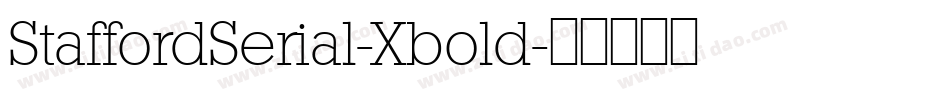 StaffordSerial-Xbold字体转换