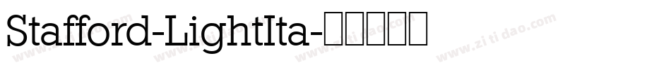 Stafford-LightIta字体转换