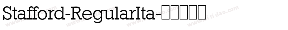 Stafford-RegularIta字体转换